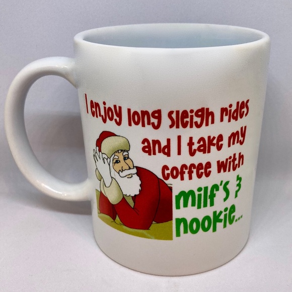 Naughty and Nice: Single Santa Milf's & Nookie 11oz Coffee Mug - Picture 1 of 3